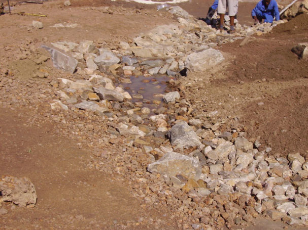 Sodium Bentonite stream installation